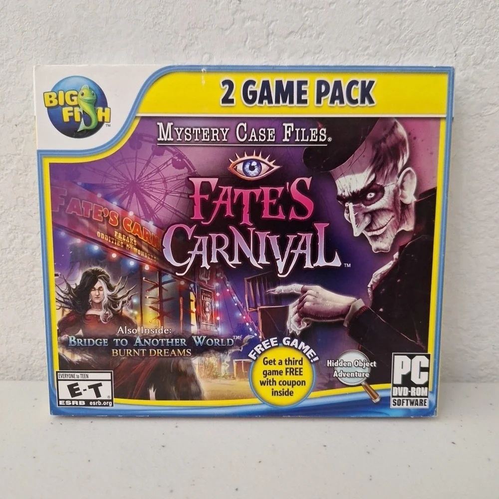 Mystery Case Files: Fate's Carnival PC DVD-ROM Hidden Object Game Big Fish Games